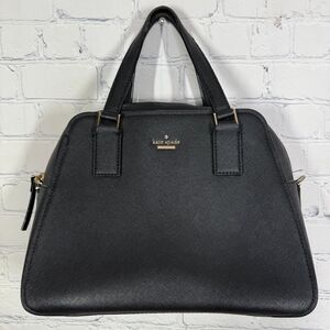 Kate Spade Coated Satchel Purse Women Medium Black Little Babe Preppy Bag